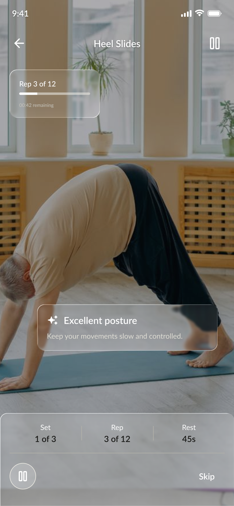 AI pose-tracking, with voice and visual assistance