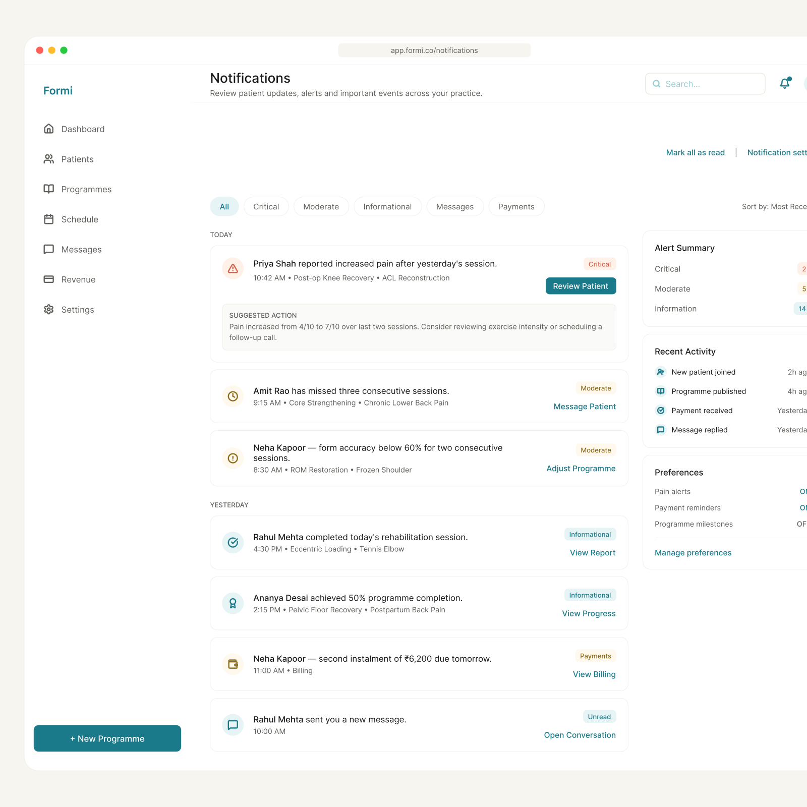 Formi — Notifications