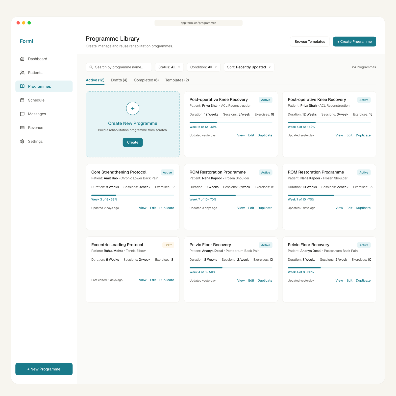 Formi — Programme library