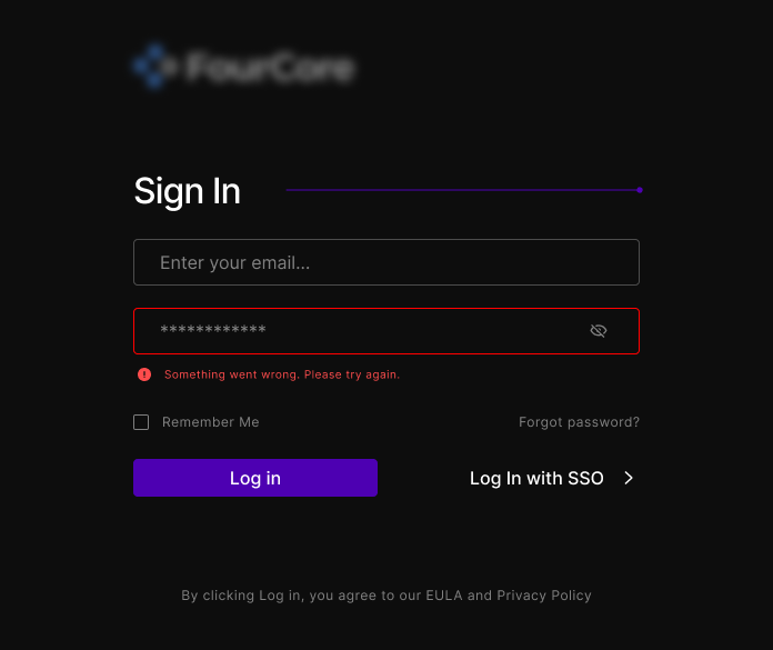 A failed sign in