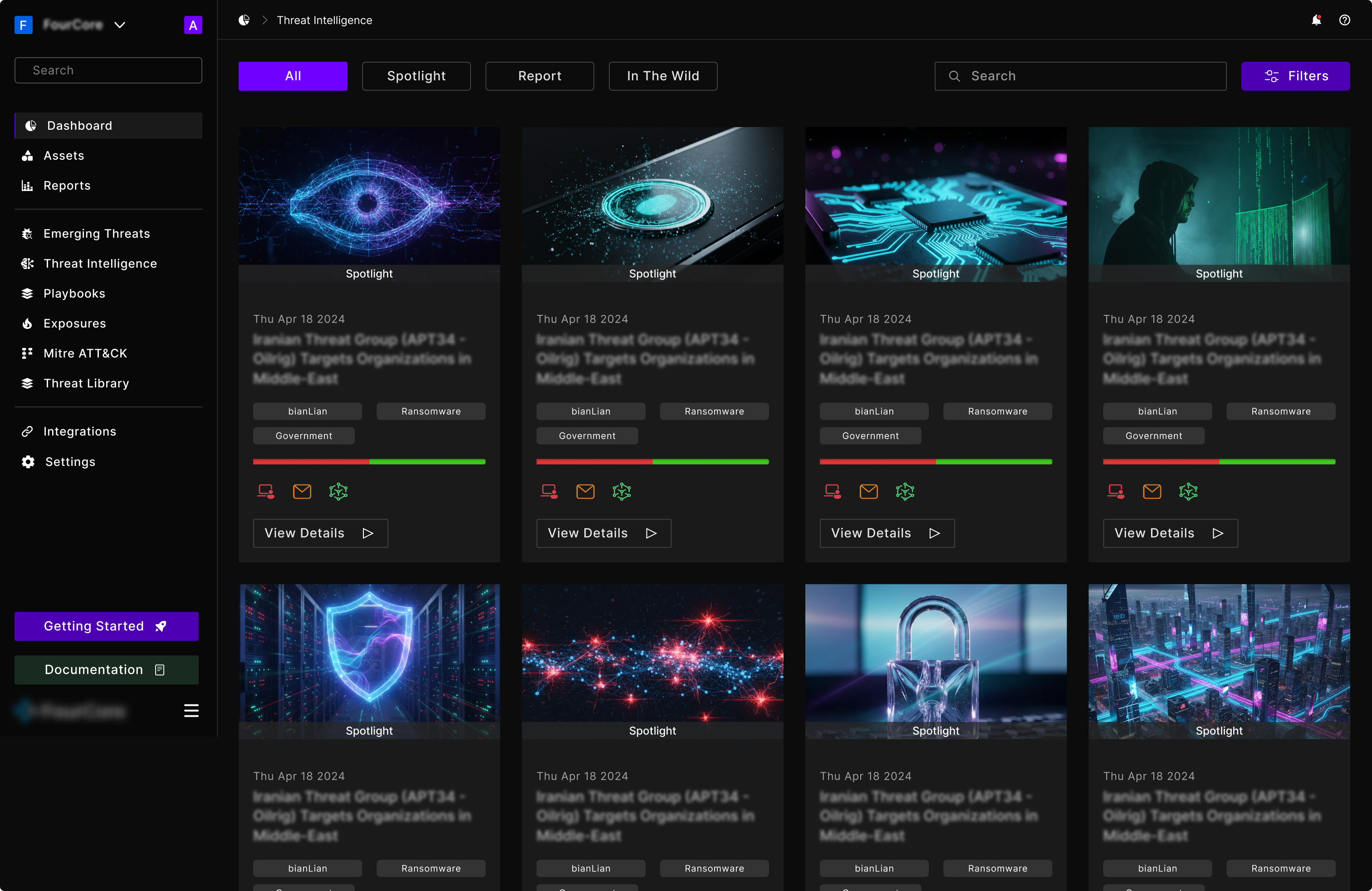 Threat Intelligence: spotlights, reports and in-the-wild activity in one feed
