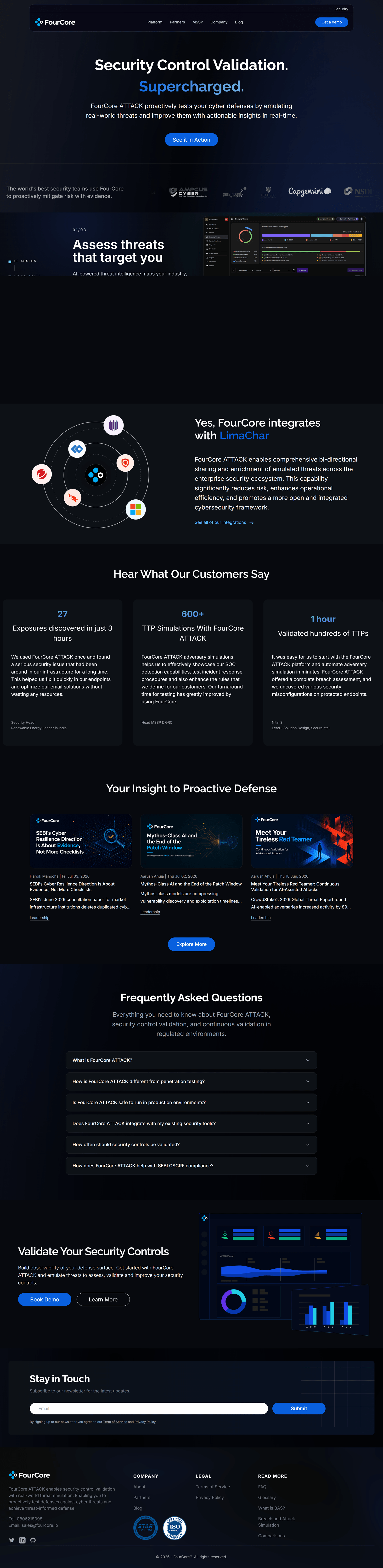 Home: what FourCore does, for whom, and why a security team should trust it — after