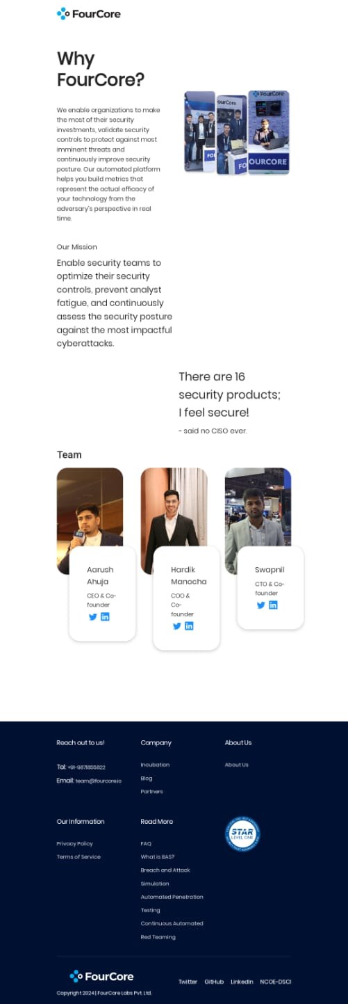 About: the credibility page, in a category where that question gets asked early — before