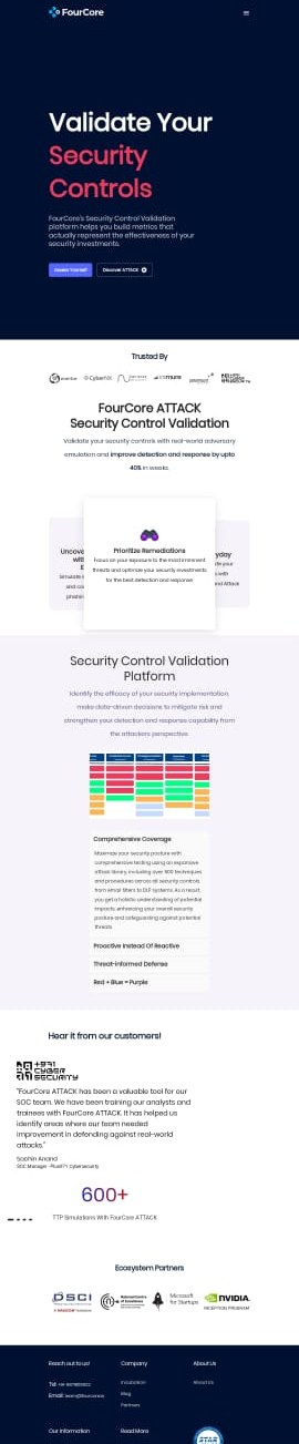 Home: what FourCore does, for whom, and why a security team should trust it — before