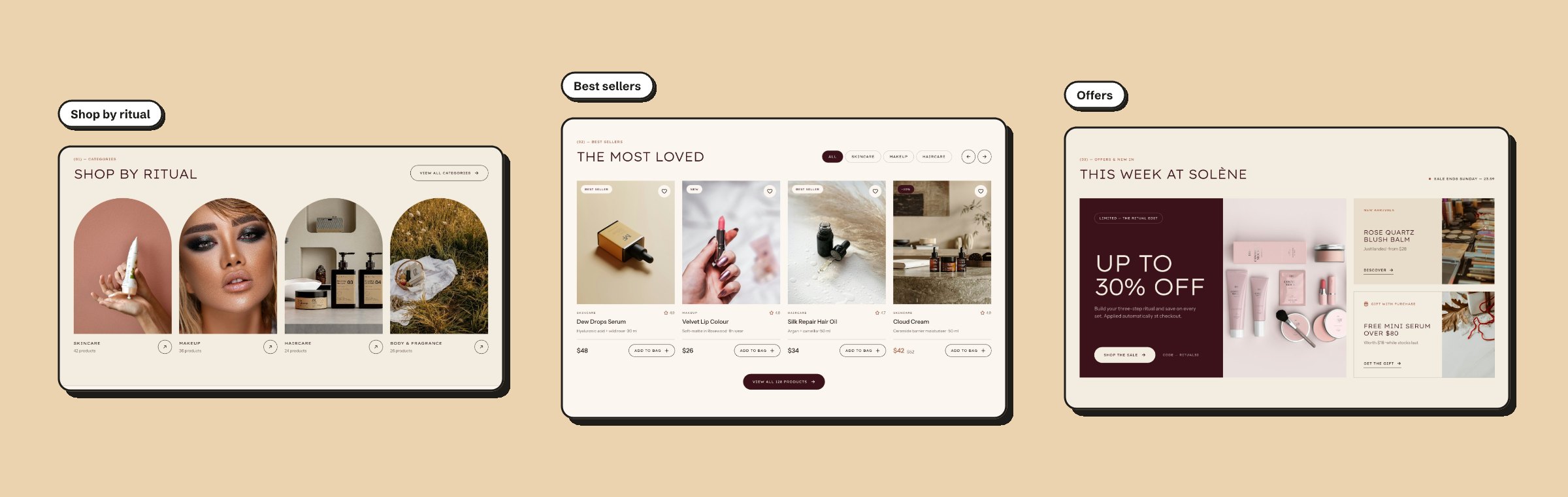 Shop by ritual, best sellers, and the week’s offers