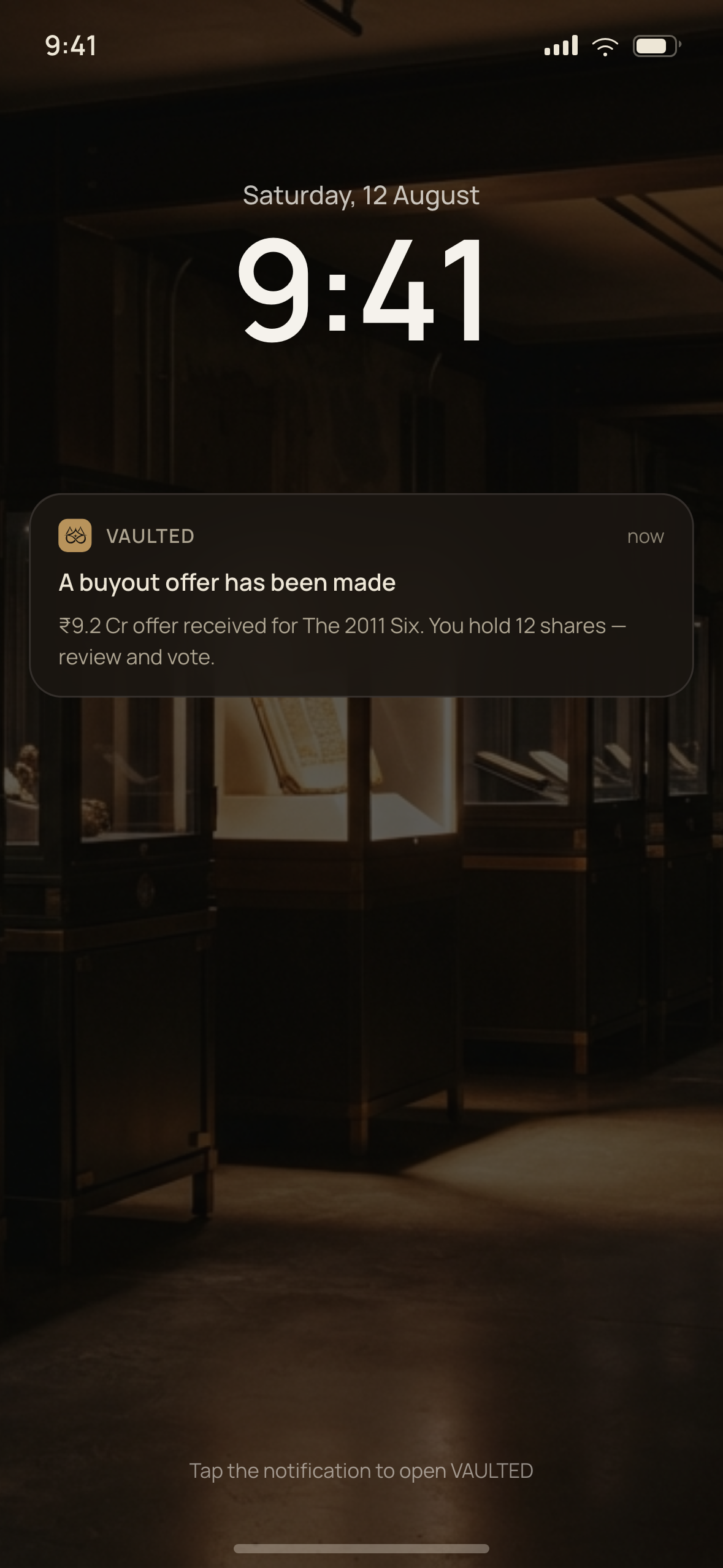 The offer arrives on the lock screen